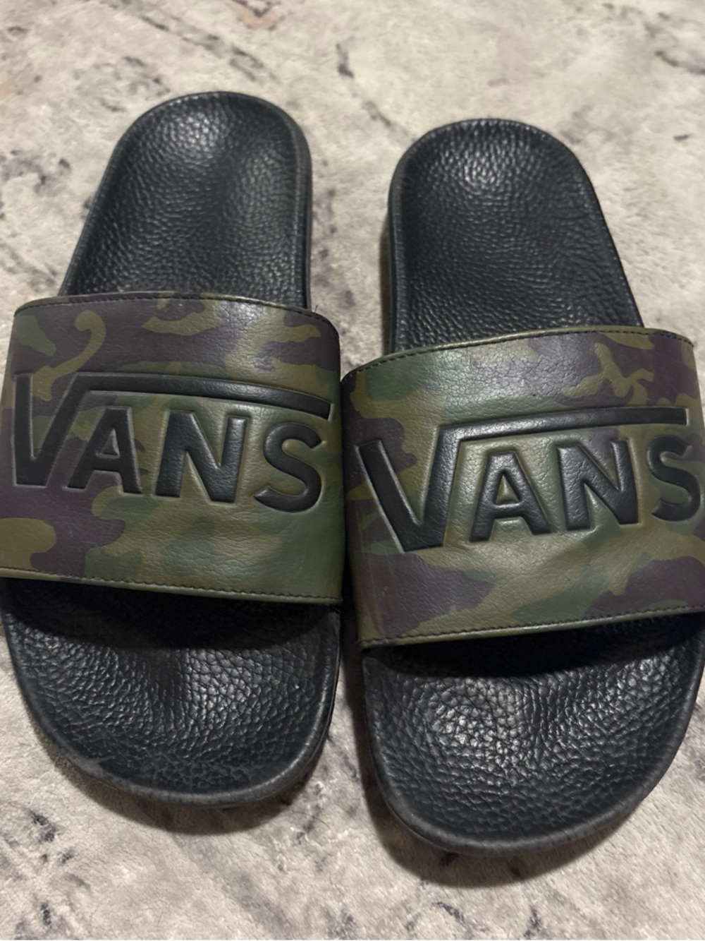 Vans Camo Men’s Slide Sandals - Black & Olive